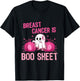 Halloween Women Boob Skeleton Breast Cancer Ribbon Support T-Shirt - T-Shirt | Black