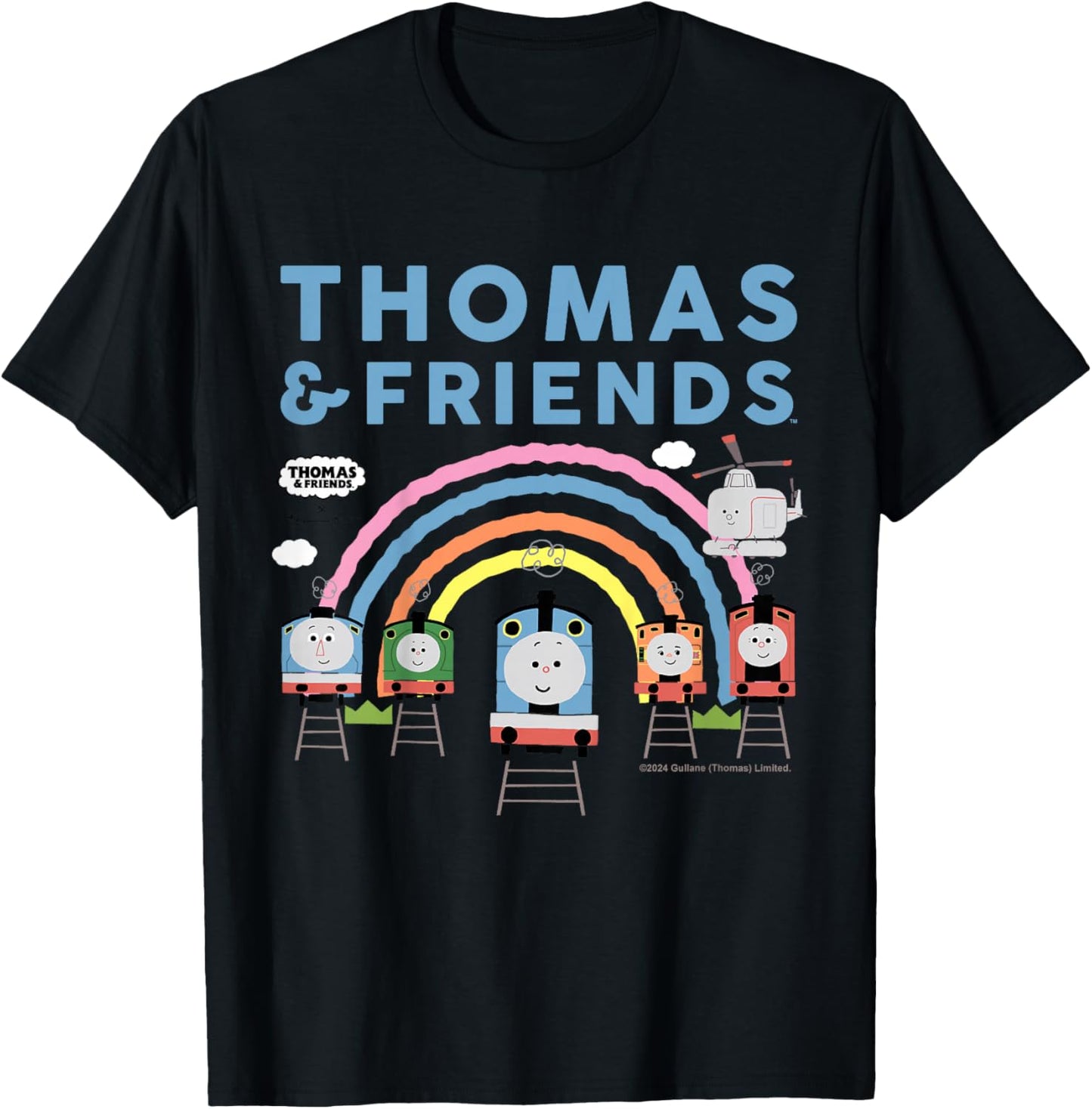 Kids Thomas and Friends Rainbow T-Shirt - T-Shirt | Black