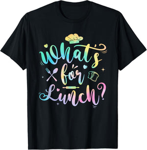 Whats for Lunch Funny Lunch Lady T-Shirt - T-Shirt | Black