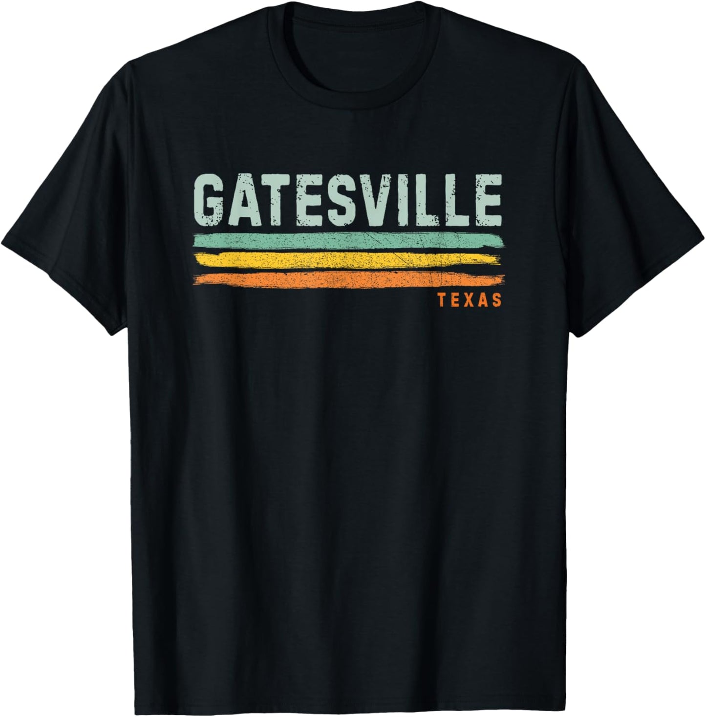 Vintage Stripes Gatesville TX T-Shirt - T-Shirt | Black