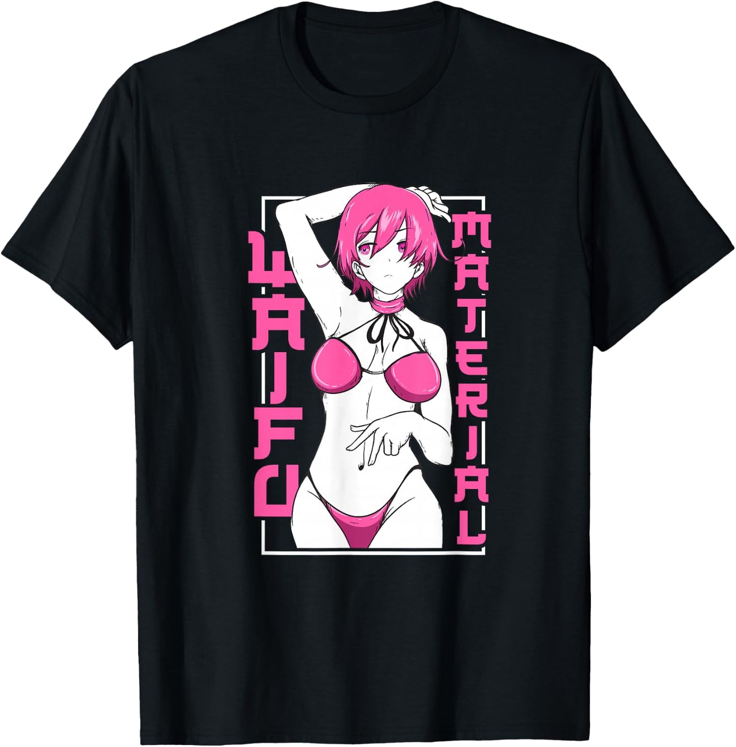 Japanese Anime Shirt Waifu Sexy Anime Girl Anime Lovers Weeb T-Shirt - T-Shirt | Black