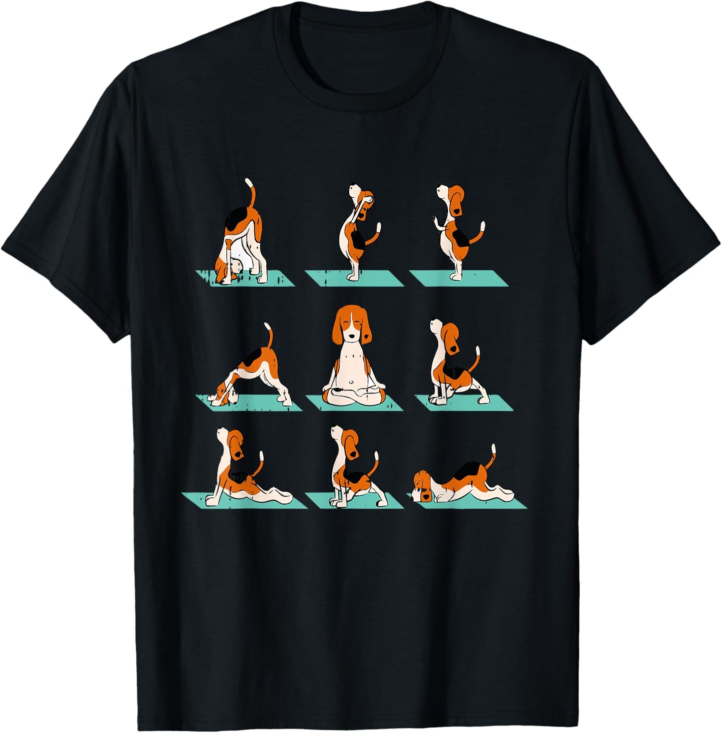 Funny Dog Yoga Pose Lover Namaste Gift Fitness Outfit T-Shirt - T-Shirt | Black
