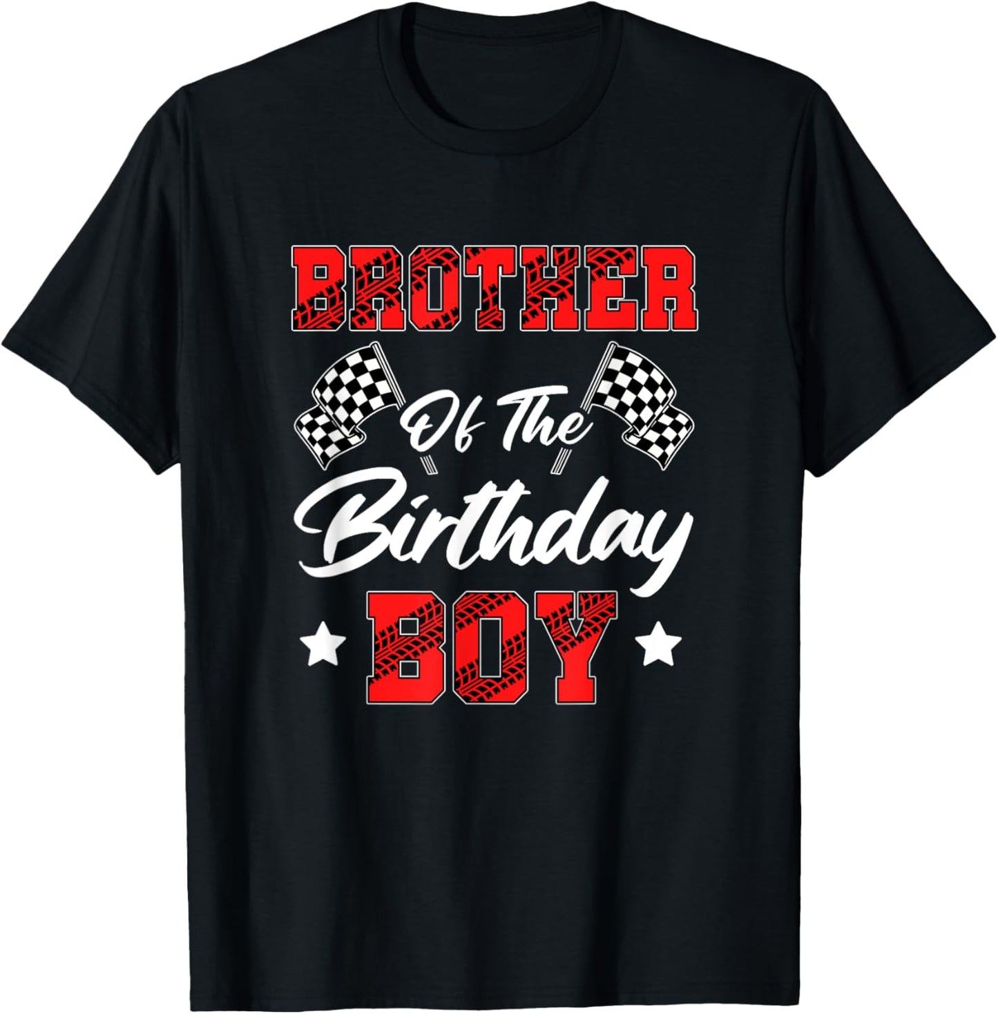Race Car Brother Of The Birthday Boy Racing Family Pit Crew T-Shirt - T-Shirt | Black