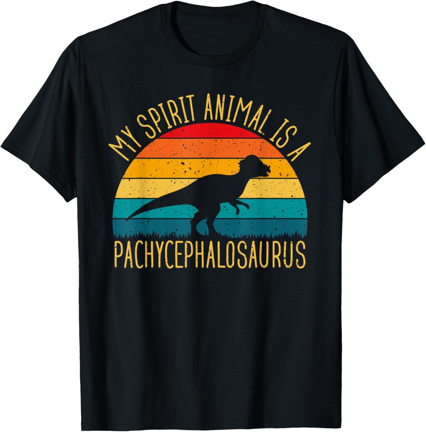 Pachycephalosaurus Is My Spirit Animal Dinosaur Lovers T-Shirt - T-Shirt | Black