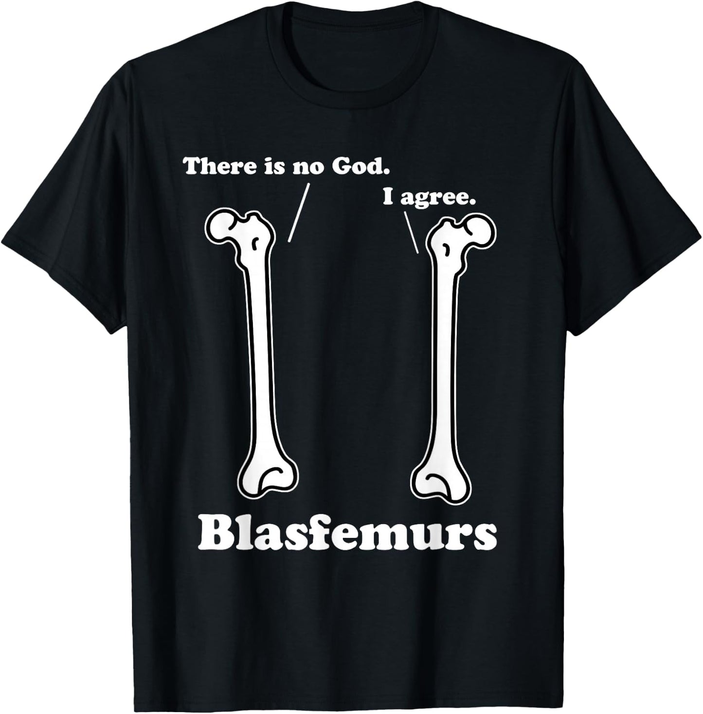 Blasfemurs Grammar Pun, Punny Biology, Funny Science Gift T-Shirt - T-Shirt | Black