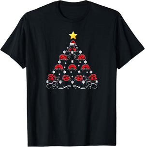 Ladybug Christmas Tree T-Shirt - T-Shirt | Black