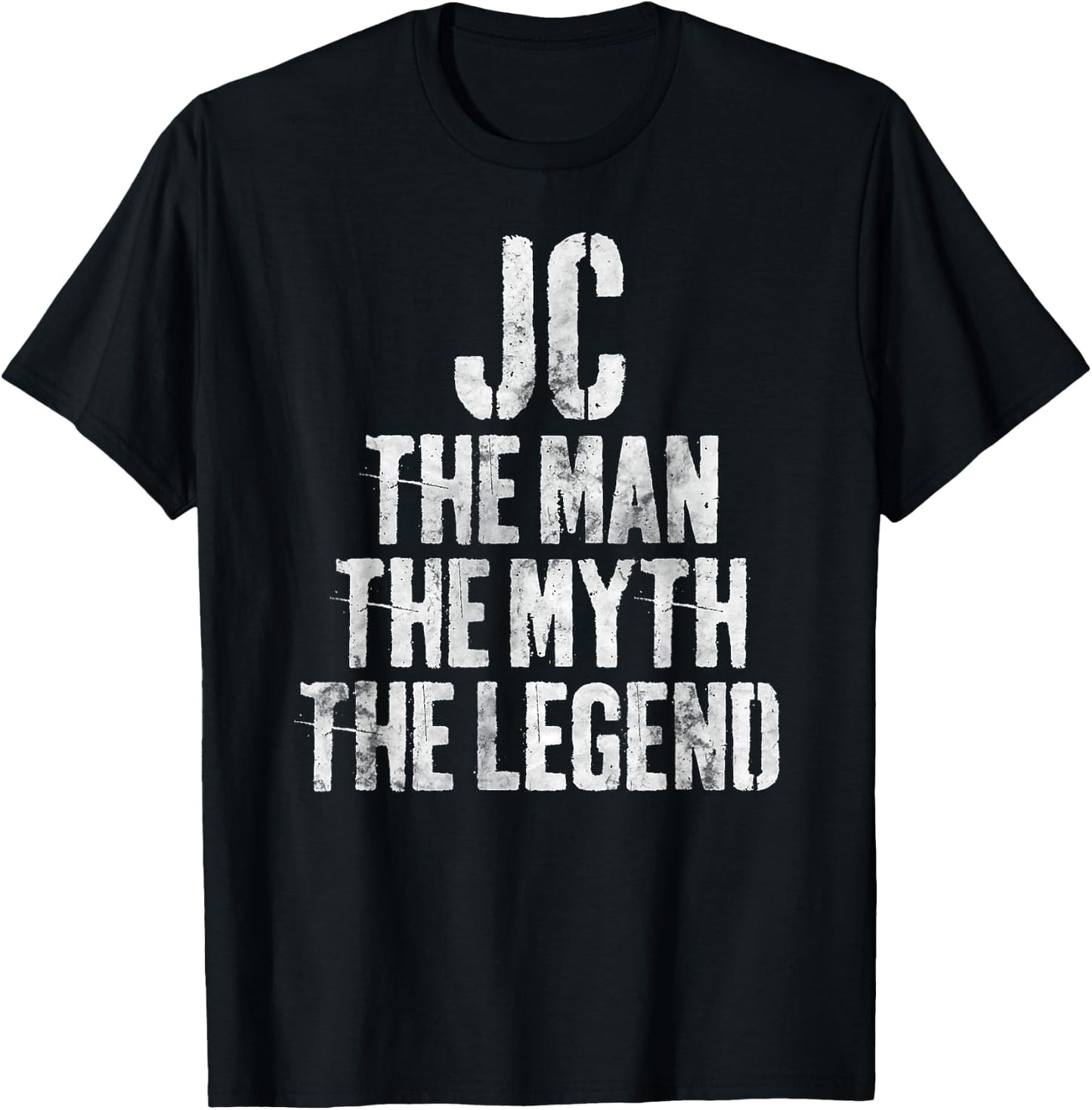 Personalized Shirt Jc The Man The Myth The Legend T-Shirt - T-Shirt | Black