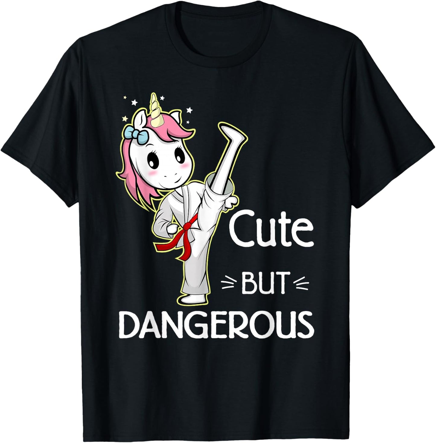 Cute Unicorn Karate Taekwondo - Kids - Black - Small - Short Sleeve - Funny Martial Arts T-Shirt - T-Shirt | Black