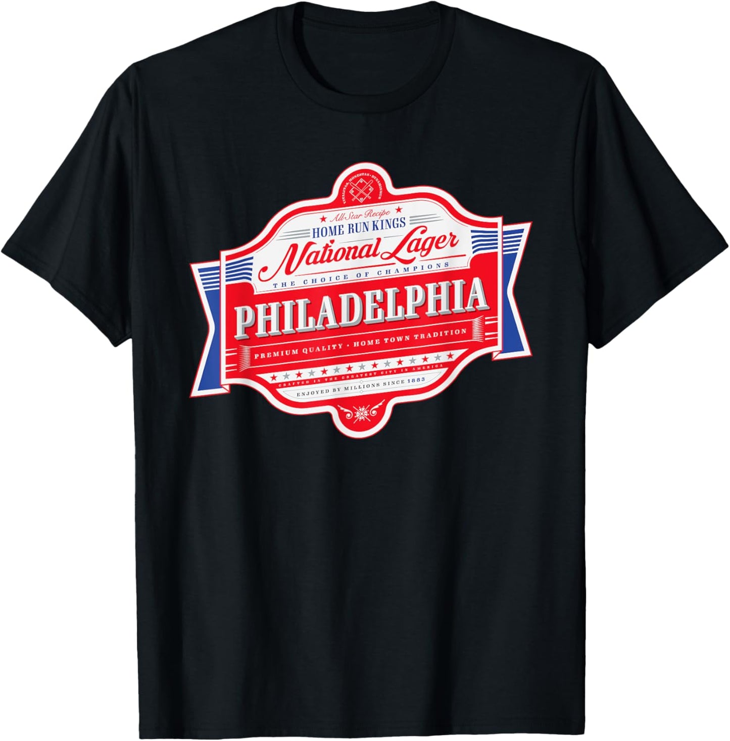 Vintage Philadelphia Beer Label - Philly Pride T-Shirt - T-Shirt | Black
