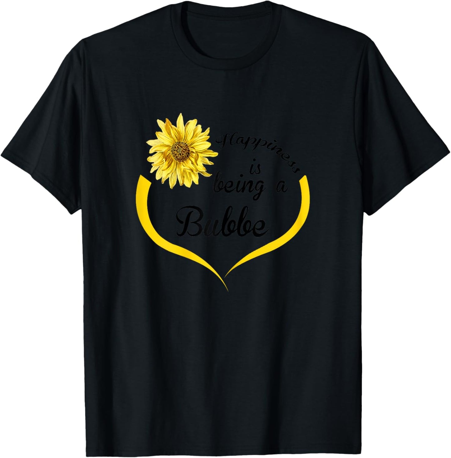 Bubbe Design: Happiness Is Being A Bubbe T-Shirt - T-Shirt | Black