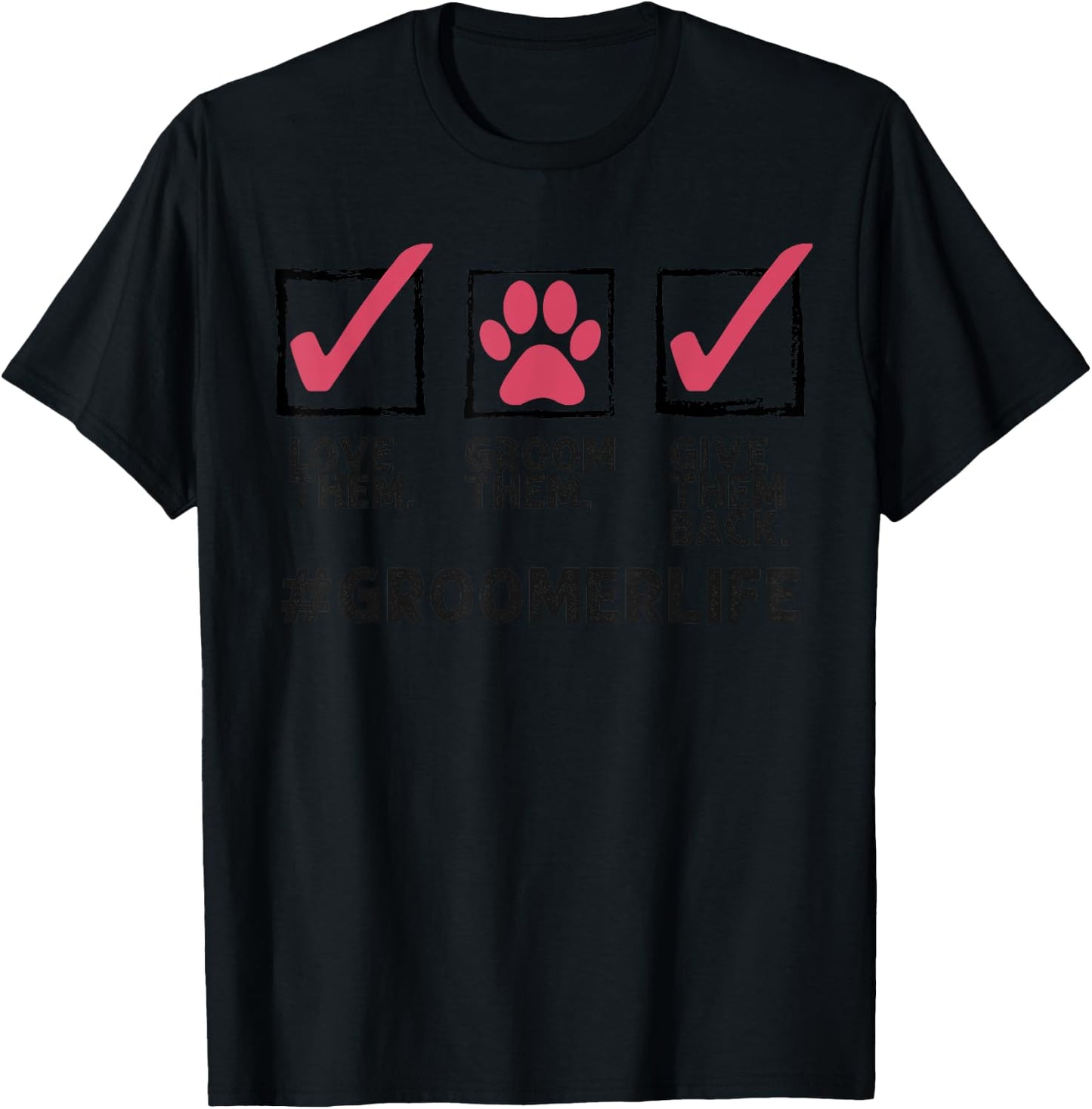 Funny Dog Groomer Gift Women Cool Pet Dog Grooming T-Shirt - T-Shirt | Black