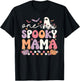 One Spooky Mama Halloween Spooky Ghost T-Shirt - T-Shirt | Black
