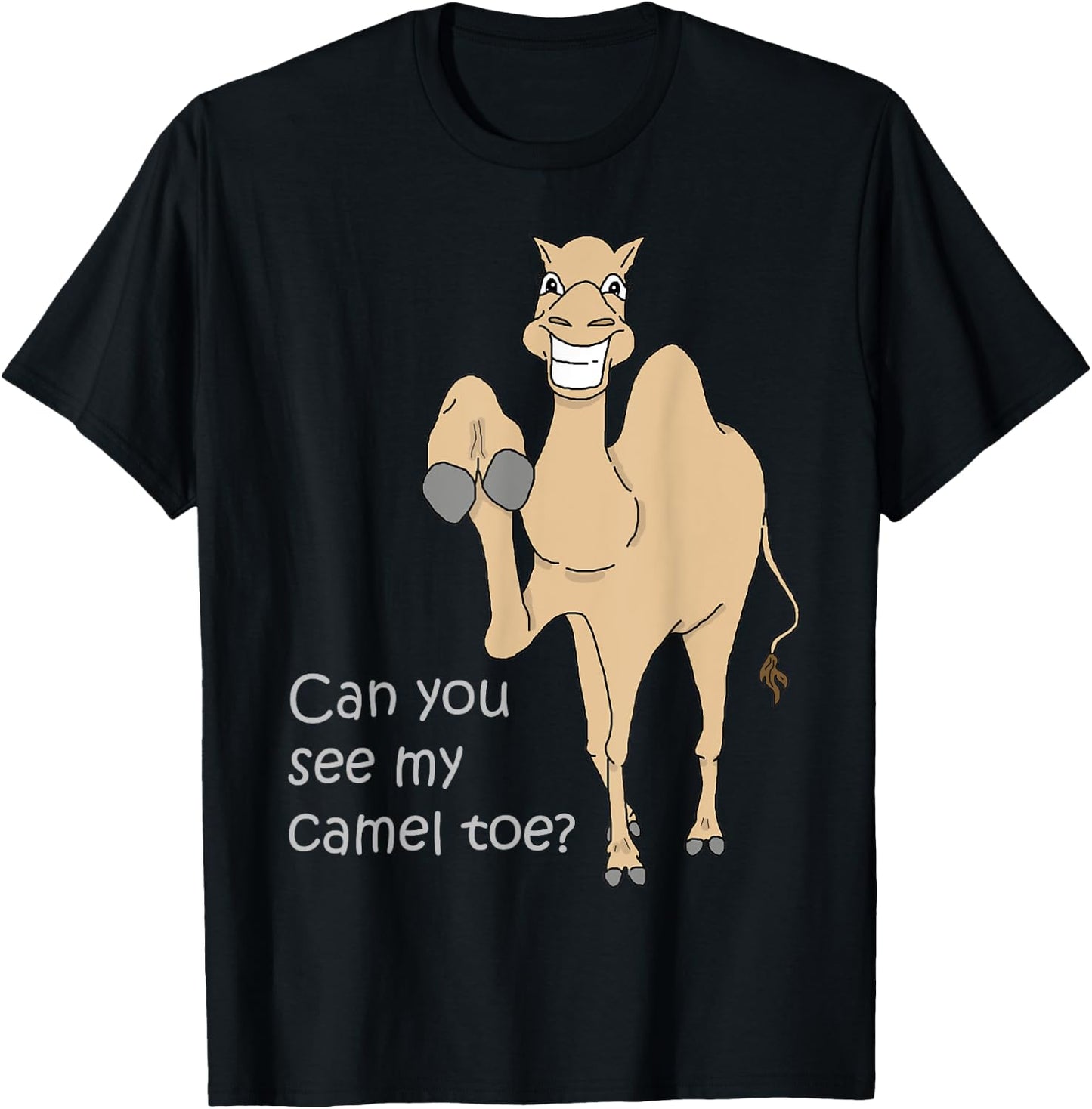 Can you see my Camel Toe Funny Quote Woman Gift T-Shirt - T-Shirt | Black