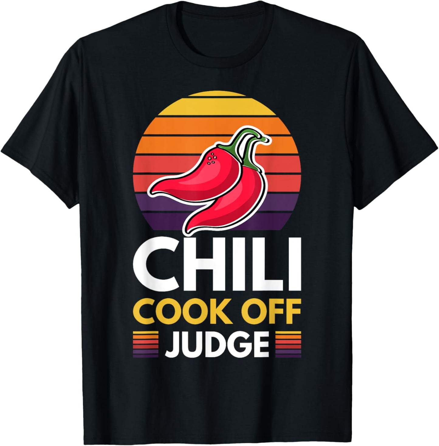 Chili Cook Off Judge Red Chili T-Shirt - T-Shirt | Black