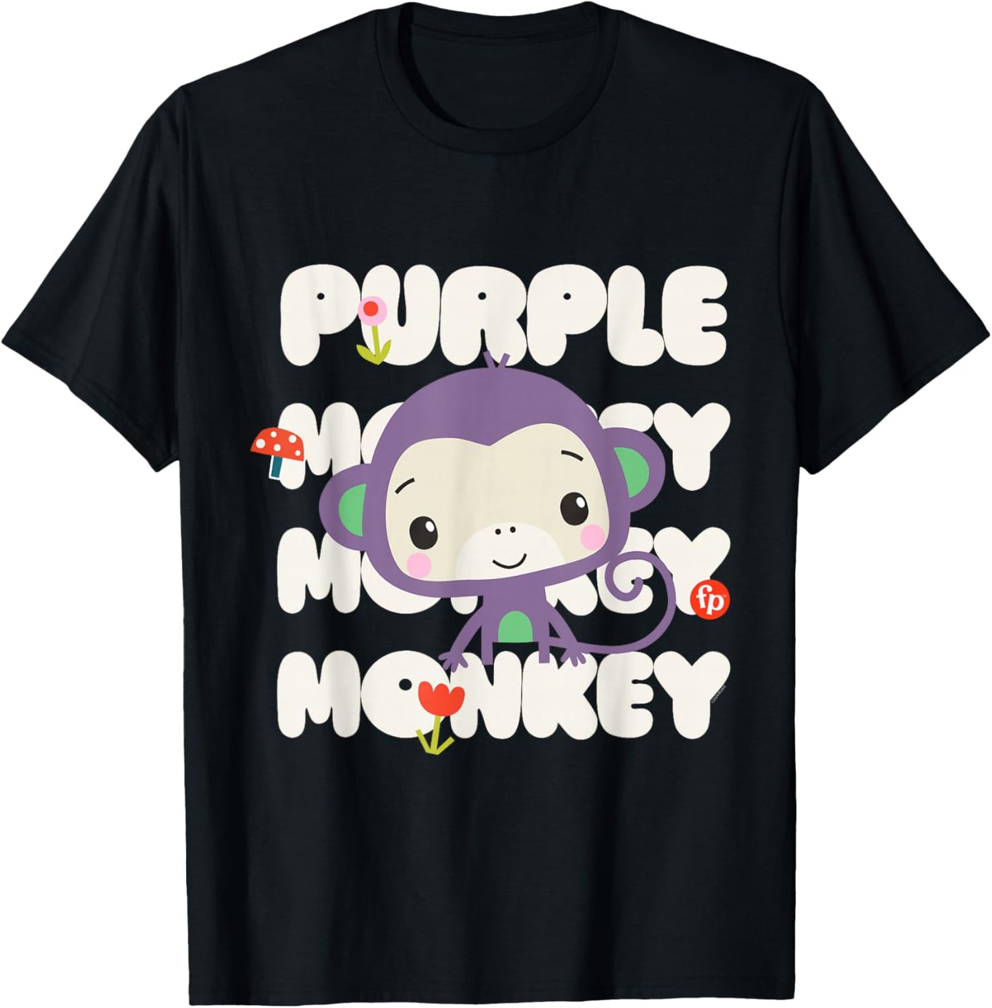 Fisher-Price Purple Monkey T-Shirt - T-Shirt | Black
