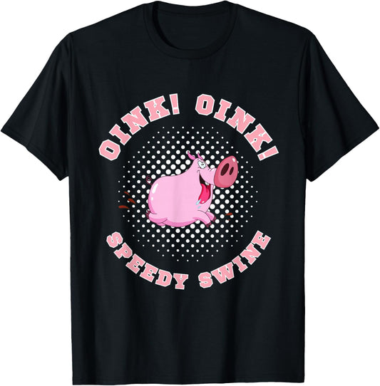 PIG Race Team Pig Running Team funny Pic Racing T-Shirt - T-Shirt | Black