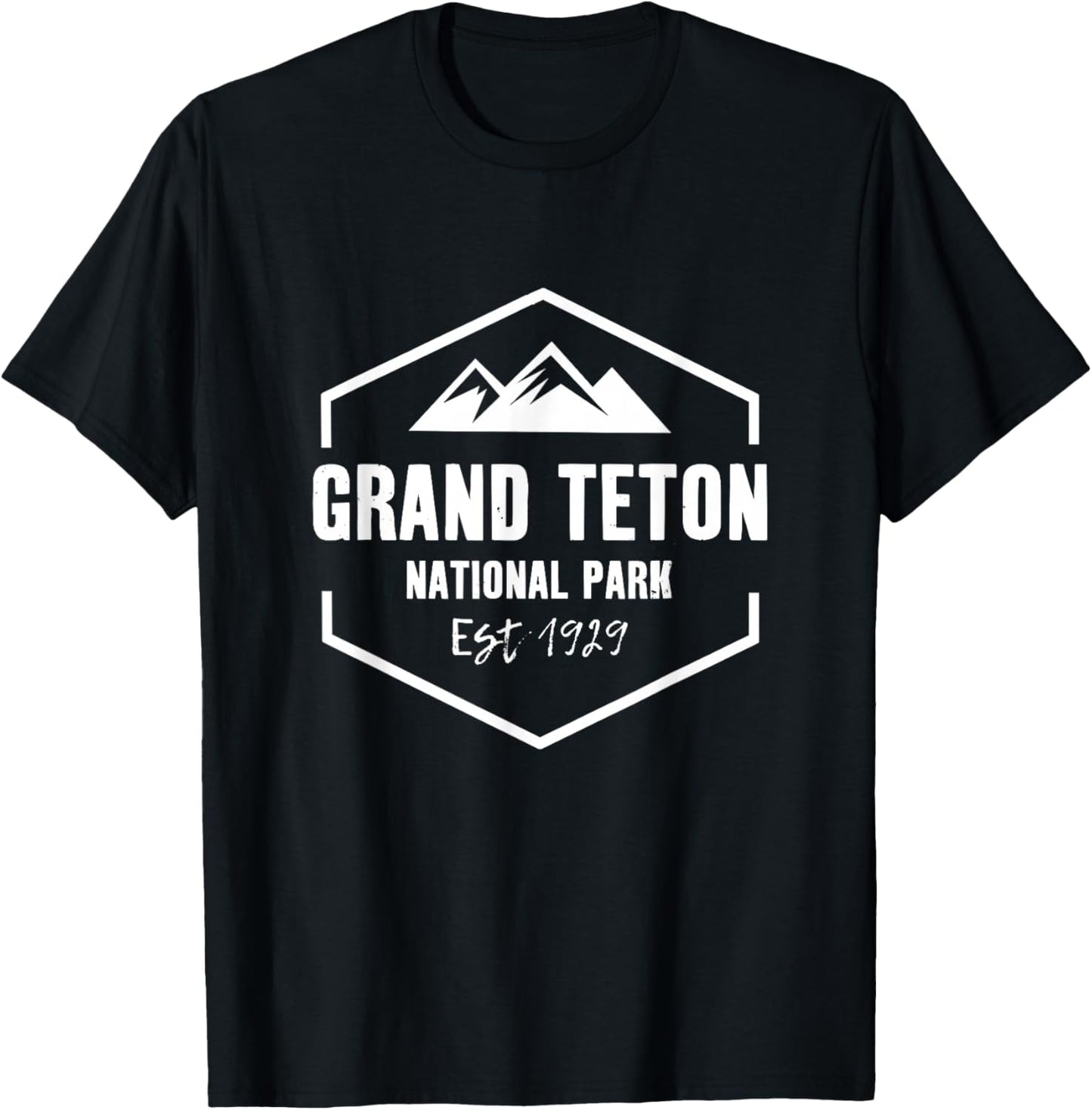Grand Teton National Park Camping Outdoor T-Shirt - T-Shirt | Black
