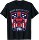 MMA USA Support the Team Shirt USA Flag Mixed Martial Arts T-Shirt - T-Shirt | Black
