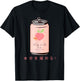 90s Japanese Aesthetic Peach Juice Can Aesthetic T-Shirt - T-Shirt | Black