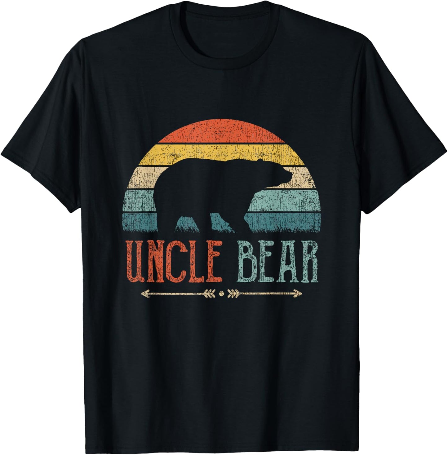 Uncle Bear Vintage Retro Uncle T-Shirt - T-Shirt | Black