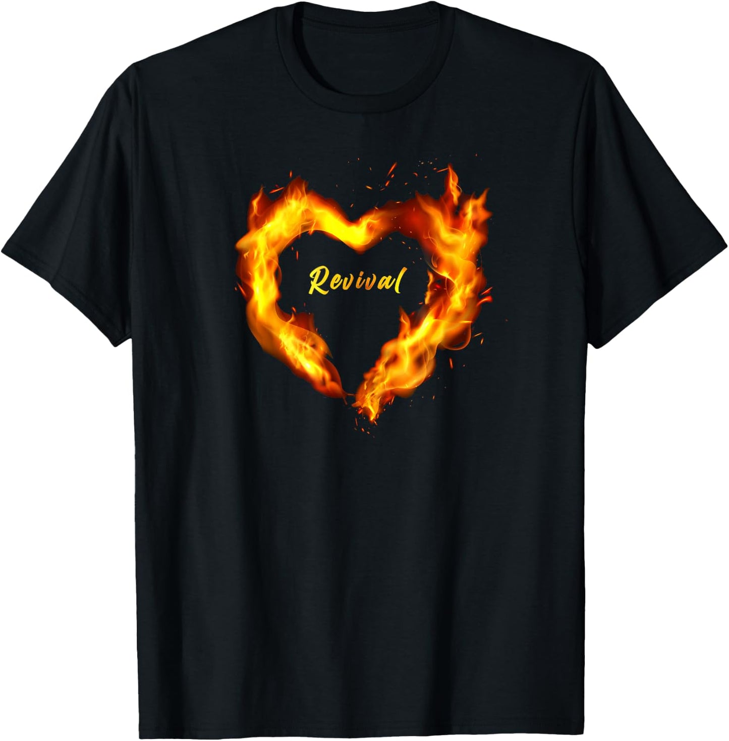Christian Faith Revival Fire – Born-Again Believer Graphic T-Shirt - T-Shirt | Black
