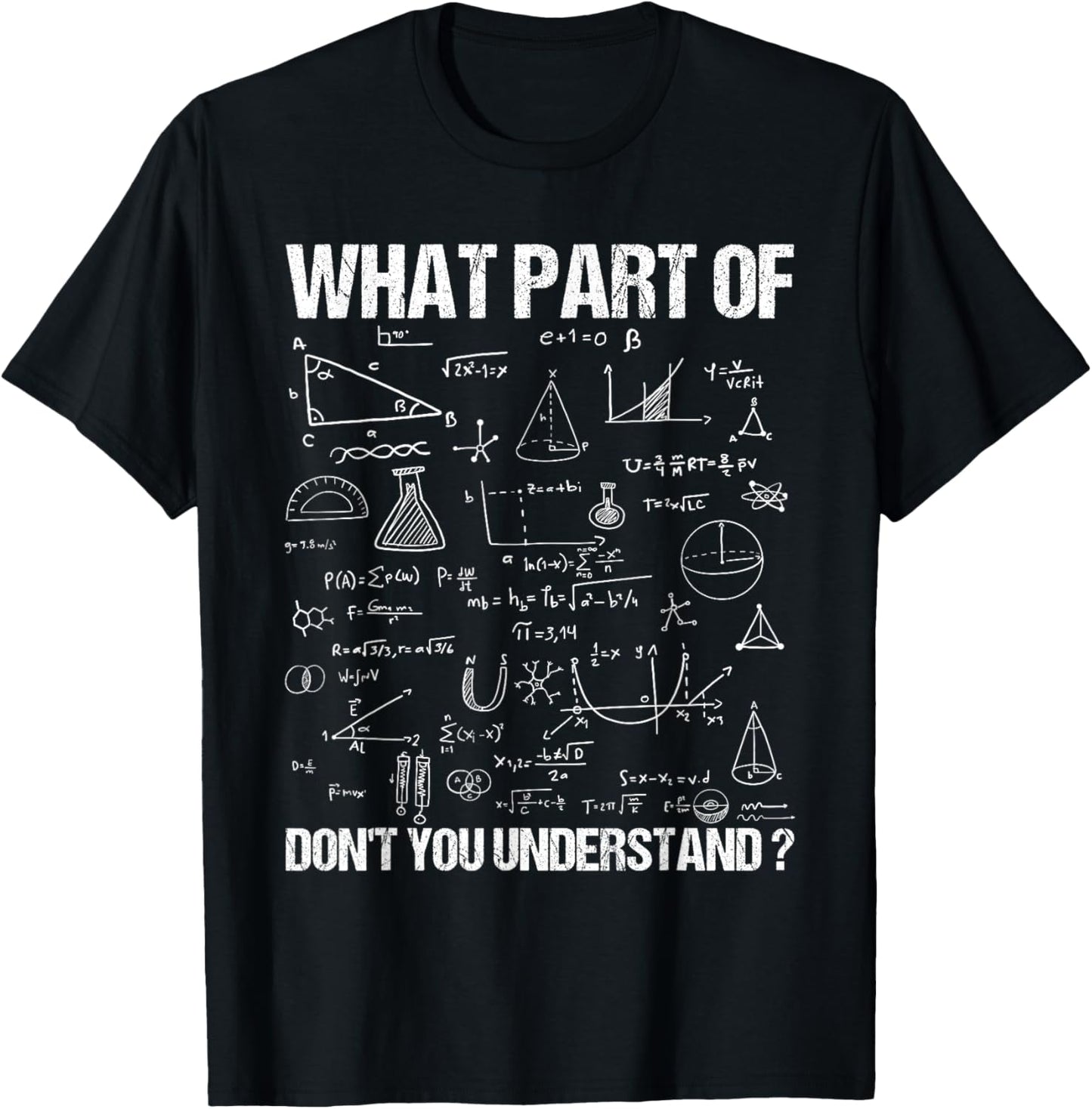 What Part Of Don't You Understand Funny Math Teacher Women Kids T-Shirt - T-Shirt | Black