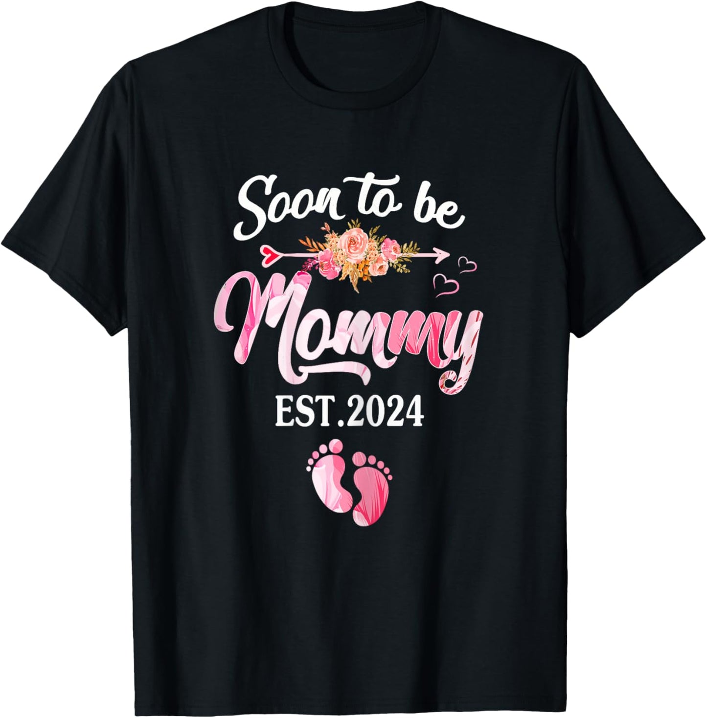 Soon to be Mommy 2024 Mother's Day First Time Mom Pregnancy T-Shirt - T-Shirt | Black