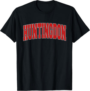 HUNTINGDON PA PENNSYLVANIA Varsity Style USA Vintage Sports T-Shirt - T-Shirt | Black