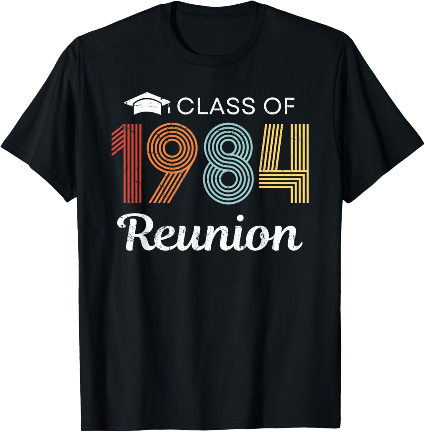 Class of 1984 40th Reunion High School Graduation 40 Years T-Shirt - T-Shirt | Black