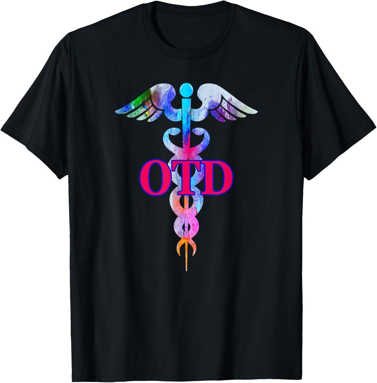 Doctor of Occupational Therapy OTD Caduceus Graduation Gift T-Shirt - T-Shirt | Black