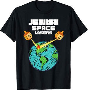 Jewish Space Laser Funny Politics Parody Fantasy Lasers T-Shirt - T-Shirt | Black