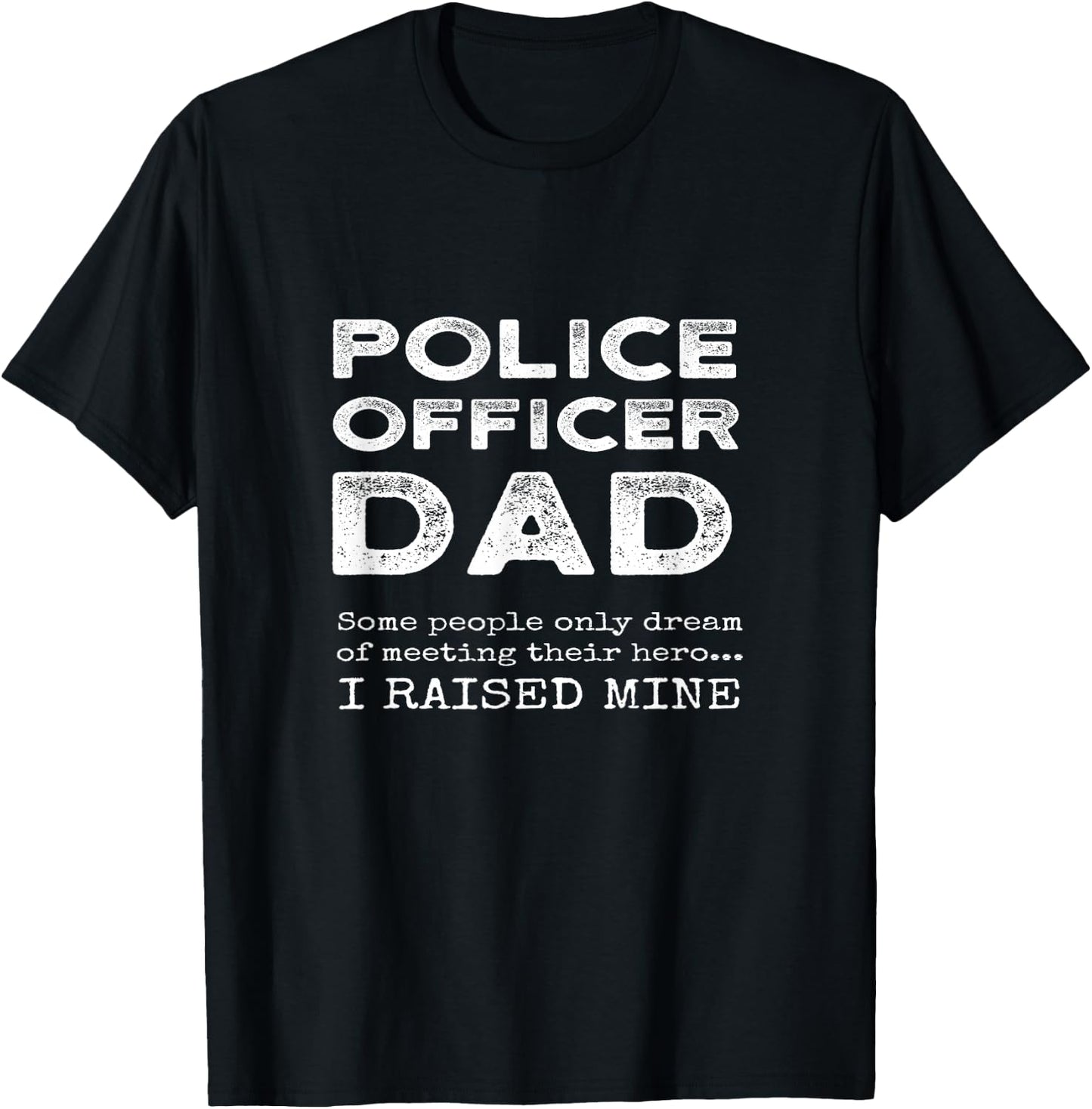 Proud Dad Of A Police Officer Father Son Daughter Matching T-Shirt - T-Shirt | Black