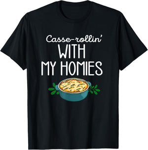 Thanksgiving Foods Matching Casse Rollin With My Homies T-Shirt - T-Shirt | Black
