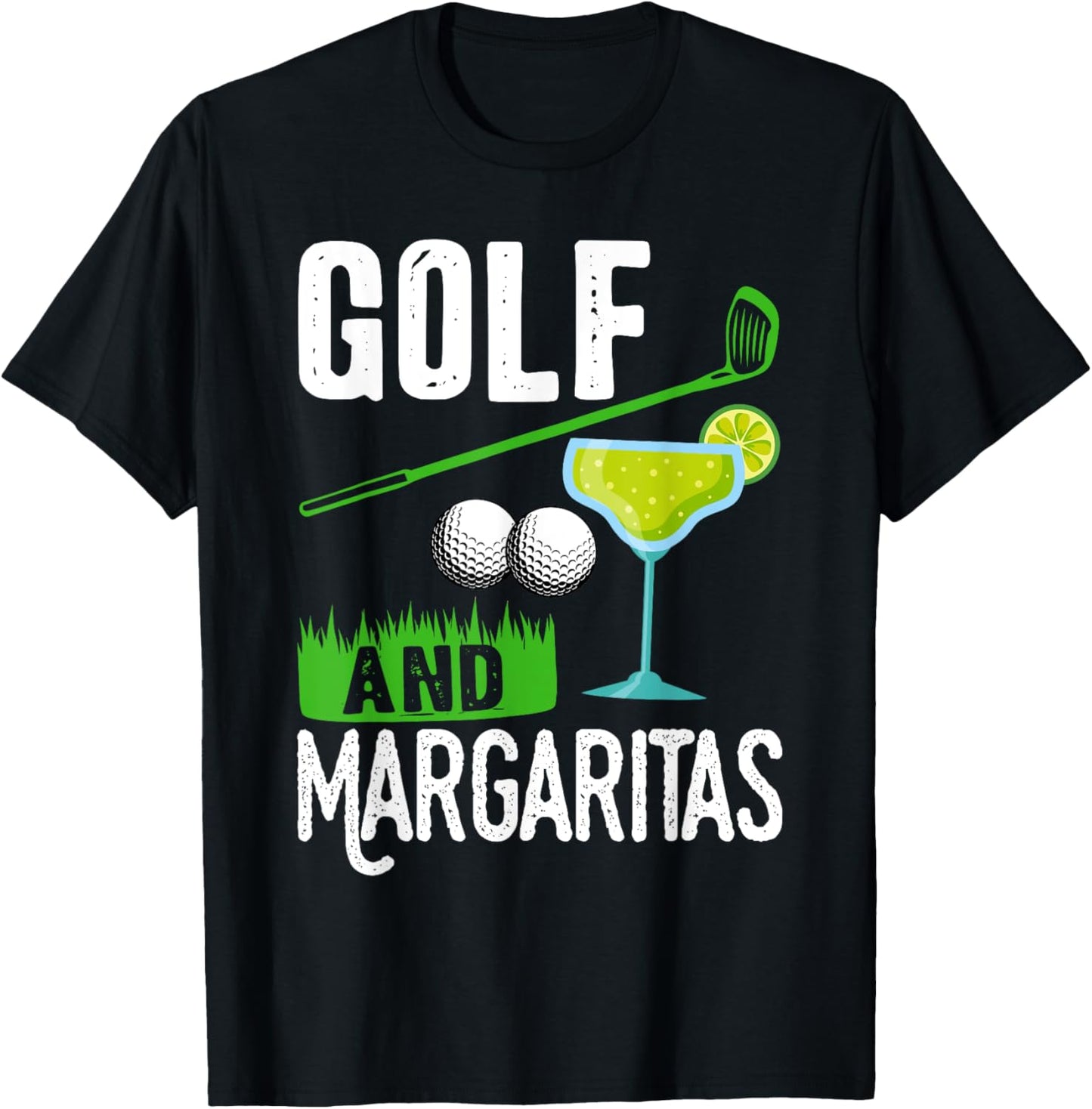 Golf and margaritas lovers golf party funny saying golfer T-Shirt - T-Shirt | Black