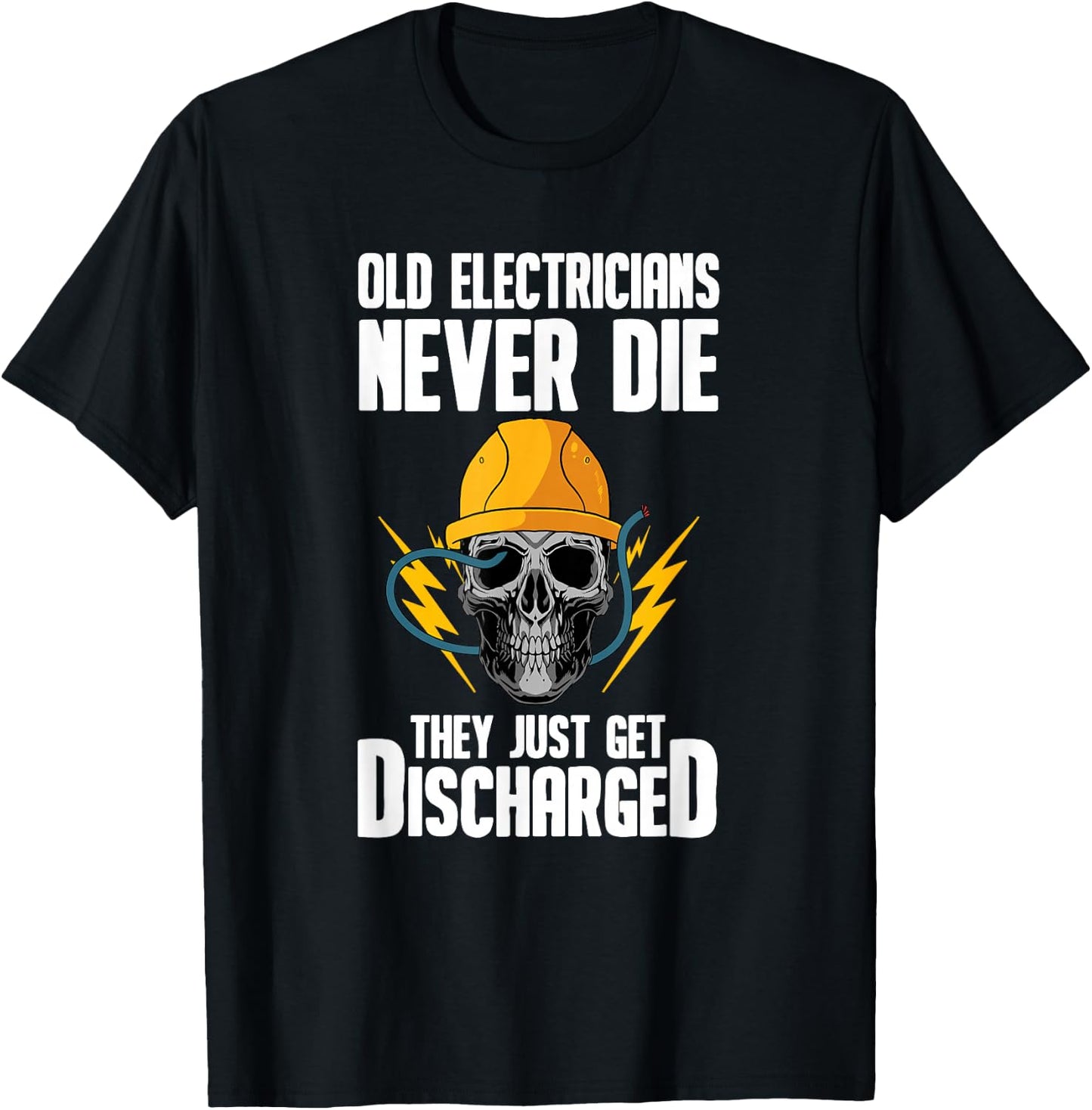 Funny Electrician Electrical Engineer - Electricity Lineman T-Shirt - T-Shirt | Black