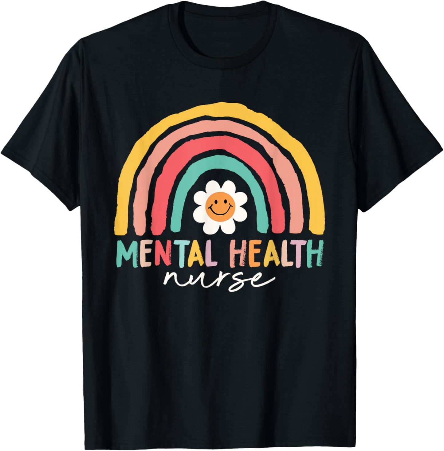 Men Women Mental Health Nurse Shirt Mental Health Nursing T-Shirt - T-Shirt | Black