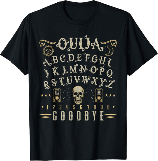 Ouija Board Paranormal Spirit Board Occult Halloween T-Shirt - T-Shirt | Black