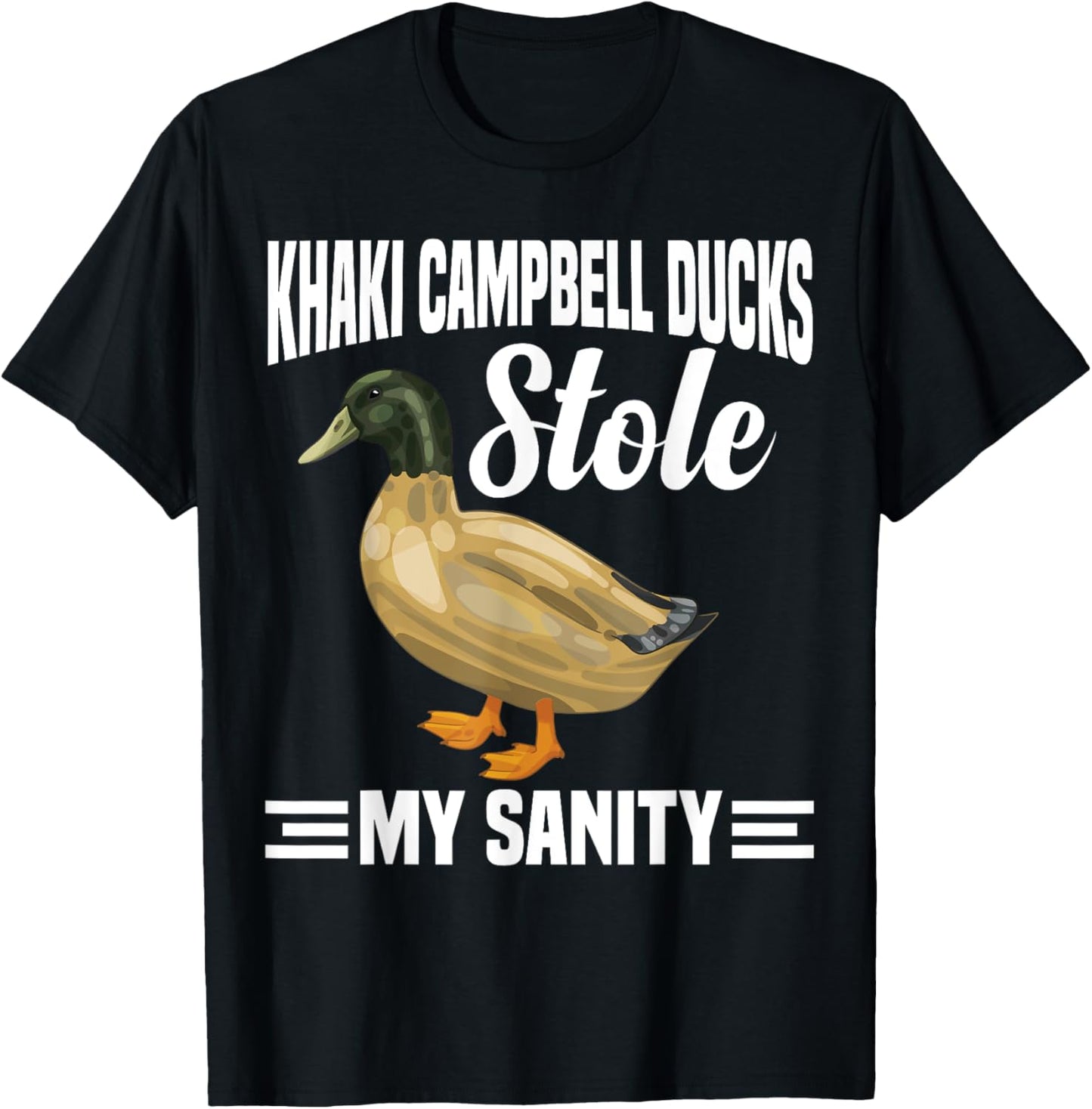 Khaki Duck Lover Campbell Duck Necklace Toys Khaki Ducks T-Shirt - T-Shirt | Black