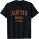 Austin Texas TX Vintage Athletic Sports Design T-Shirt - T-Shirt | Black