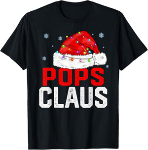 Pops Claus Funny Xmas Family Matching Grandpa Christmas T-Shirt - T-Shirt | Black