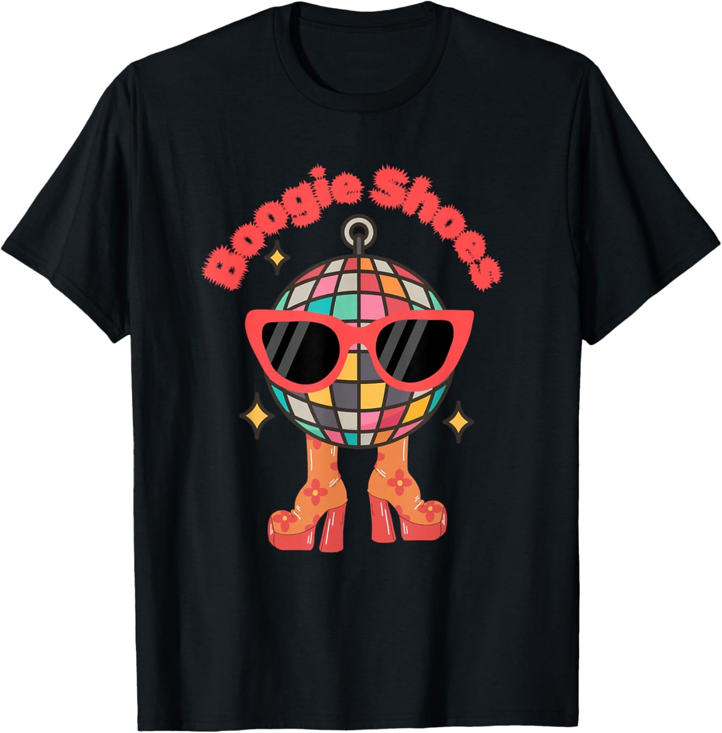 Retro 70s 80s Disco Party Apparel Boogie Shoes Disco Boots T-Shirt - T-Shirt | Black
