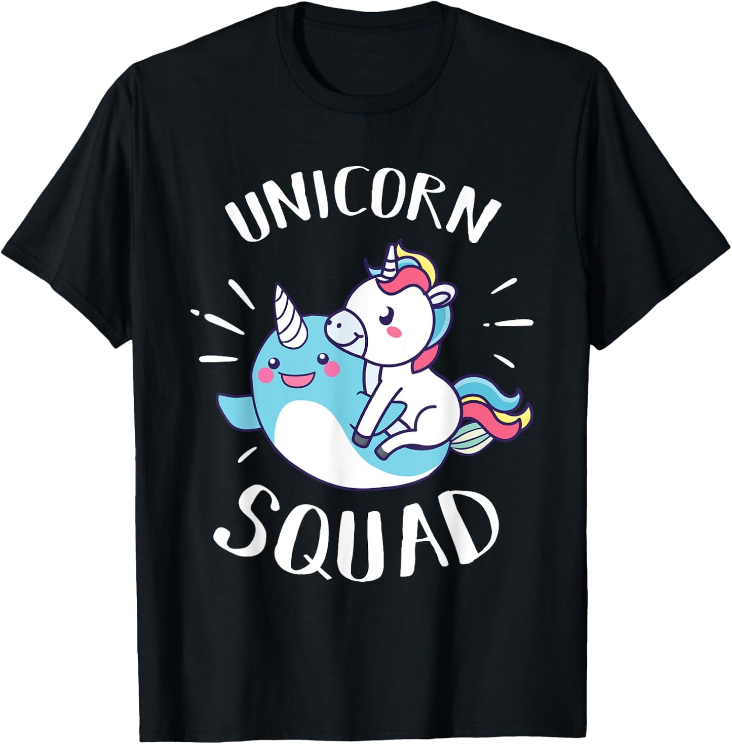Unicorn Squad - Funny Narwhal & Unicorn Novelty Gift T-Shirt - T-Shirt | Black