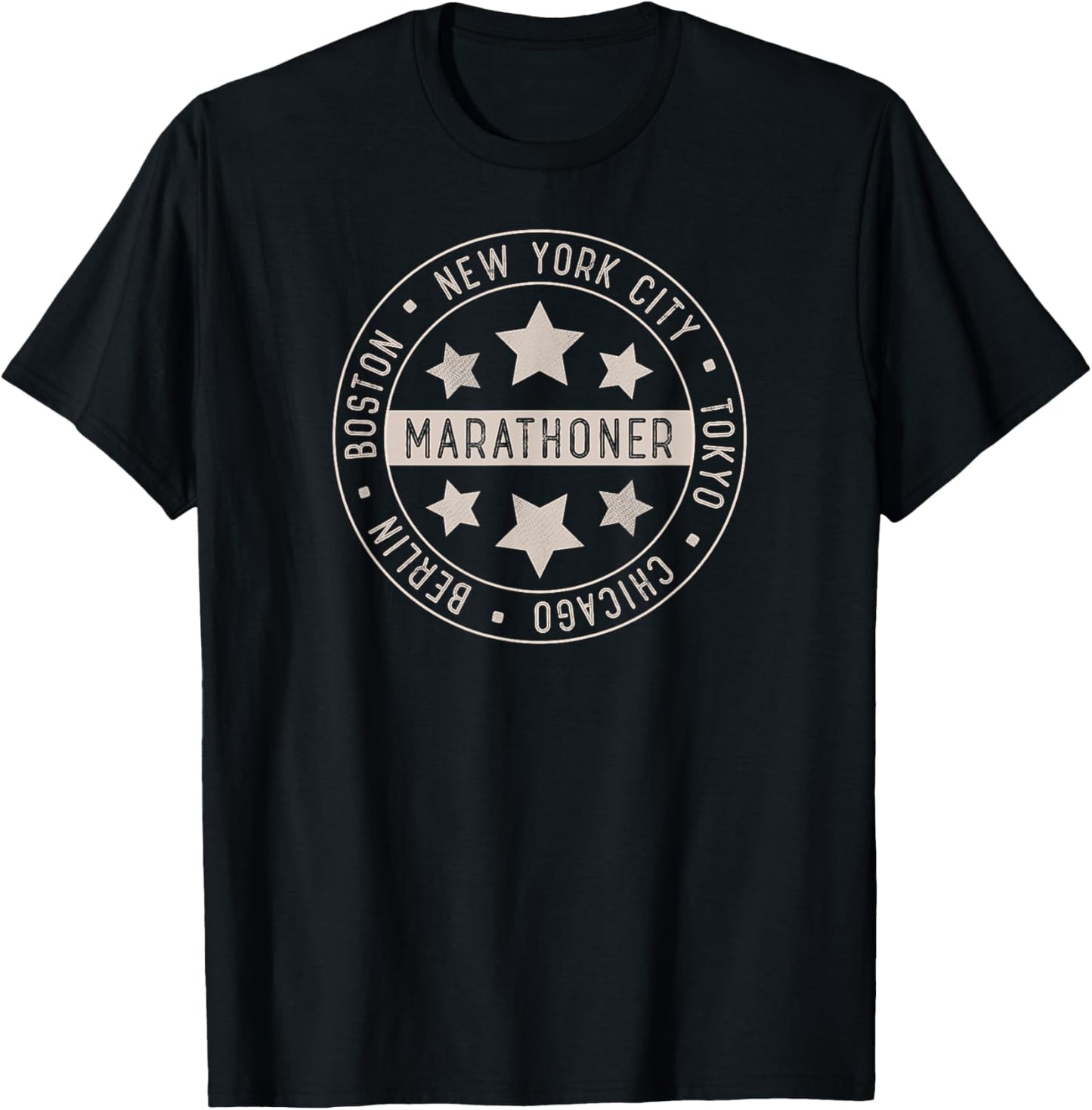 Marathoner Long Distances Major Runner Marathons Souvenir T-Shirt - T-Shirt | Black