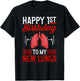 Happy 1 Year Lung Transplant Anniversary Lung Recipient T-Shirt - T-Shirt | Black