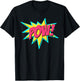 Pow! Retro Comic Book Art Superhero T-Shirt - T-Shirt | Black