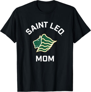 Saint Leo University Lions Arched Mom T-Shirt - T-Shirt | Black