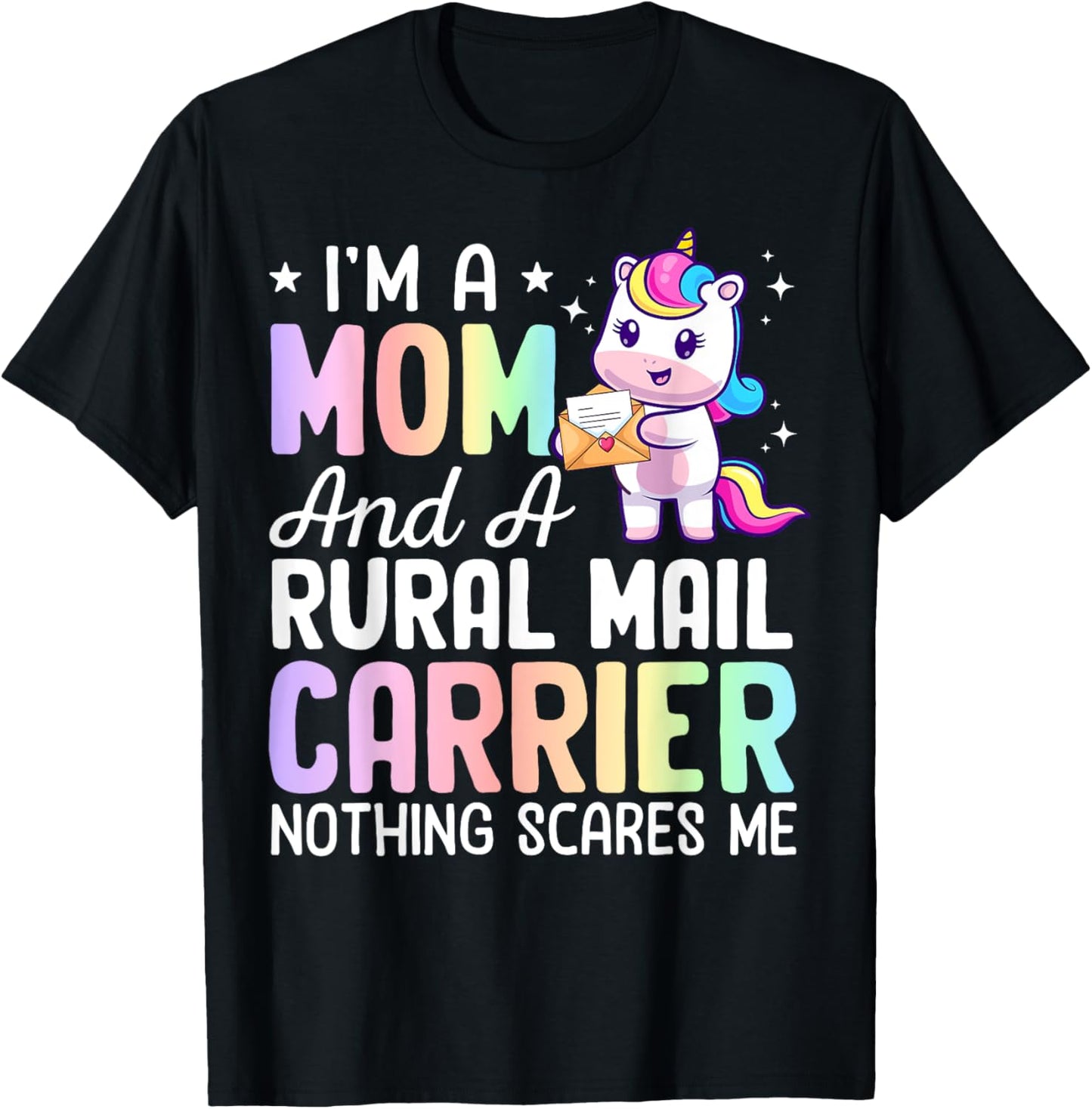 Mom And A Rural Mail Carrier Rural Carrier Postal Service T-Shirt - T-Shirt | Black