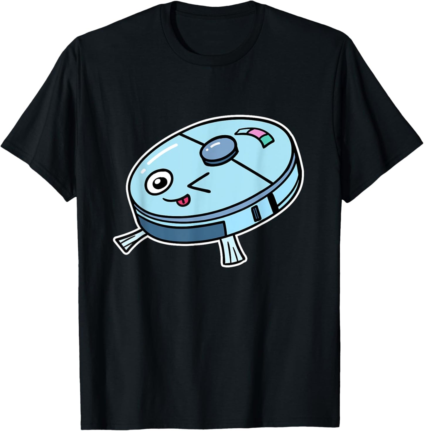 Cute Robot Vacuum Cleaner Vacuum Cleaner Robot Children T-Shirt - T-Shirt | Black