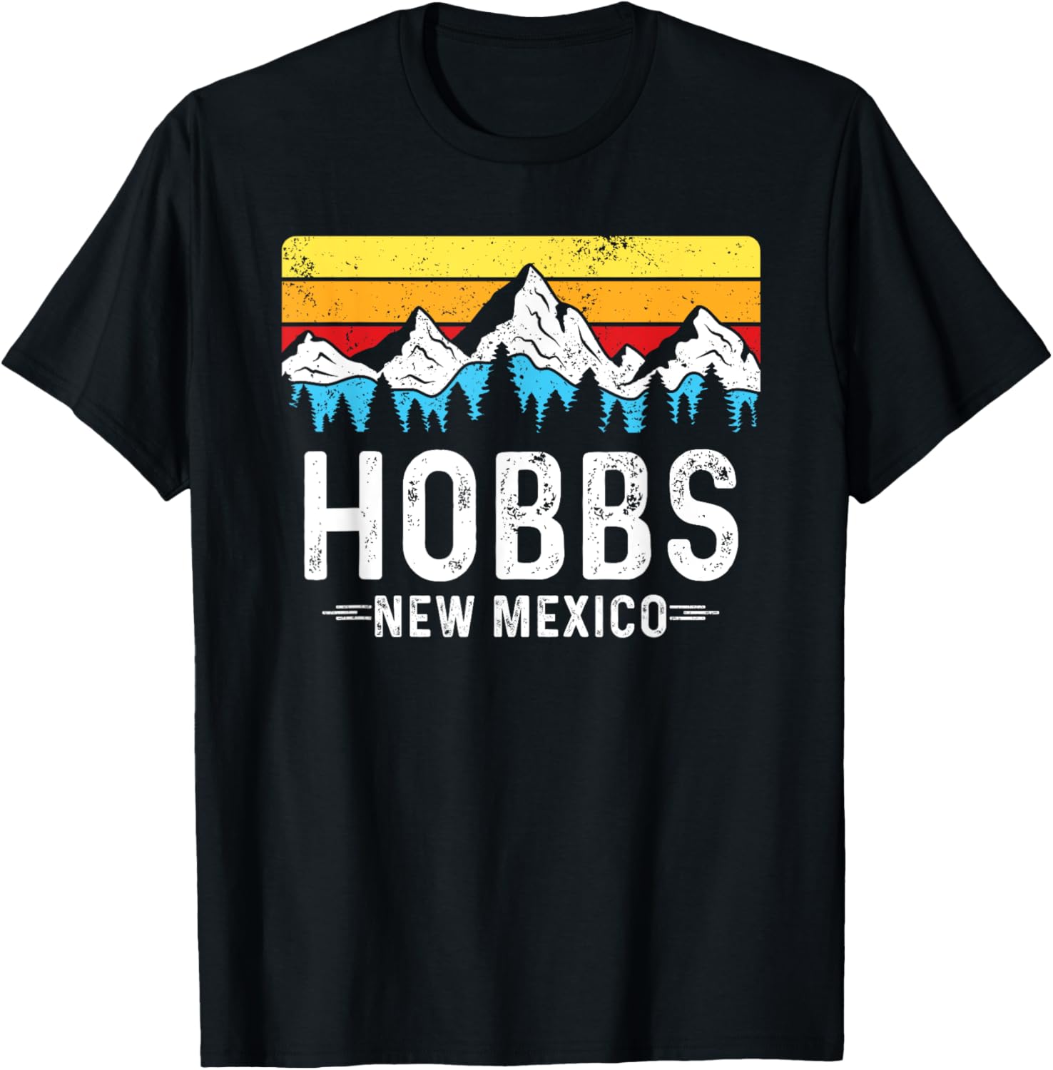 Hobbs New Mexico Mountains Hobbs NM Souvenir T-Shirt - T-Shirt | Black
