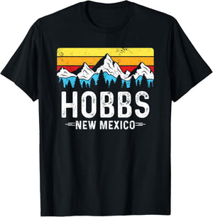 Hobbs New Mexico Mountains Hobbs NM Souvenir T-Shirt - T-Shirt | Black